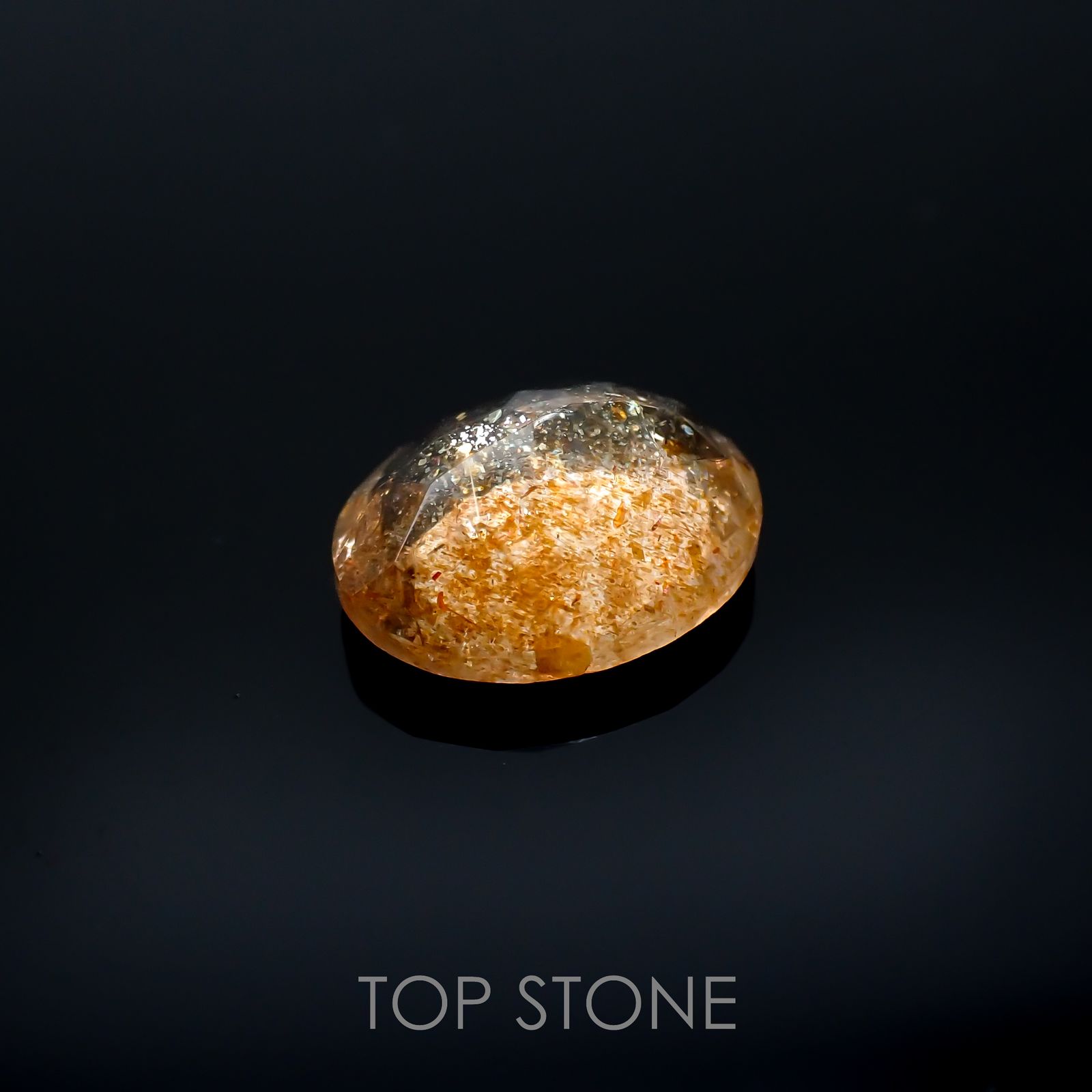 イリュージョンサンストーン インド産 2.39ct[220917579]10.1x8.1mm前後