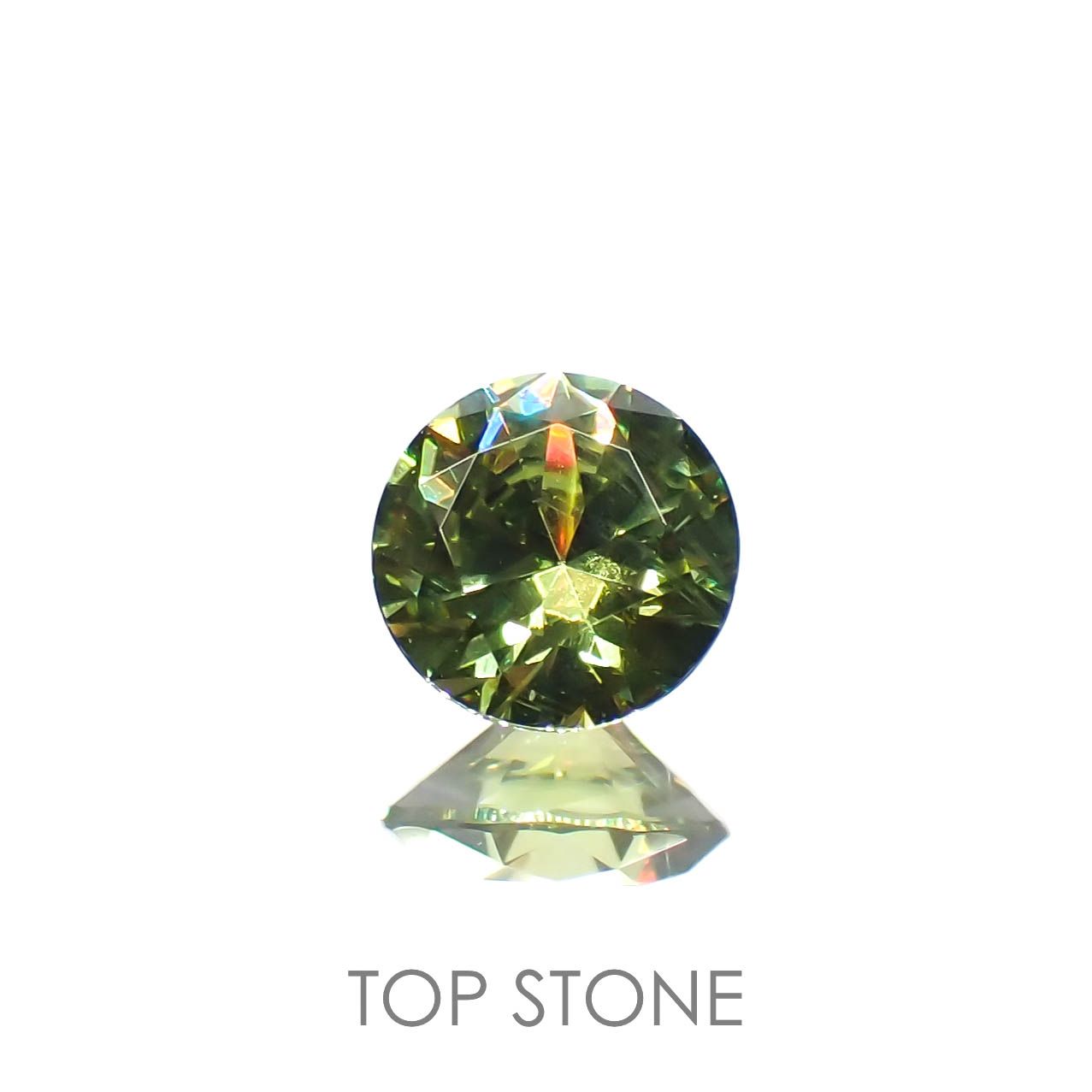 デマントイドガーネット(宝石名デマントイド・ガーネット)ロシア産 0.25ct 識別済[221119172]3.9x3.9mm前後