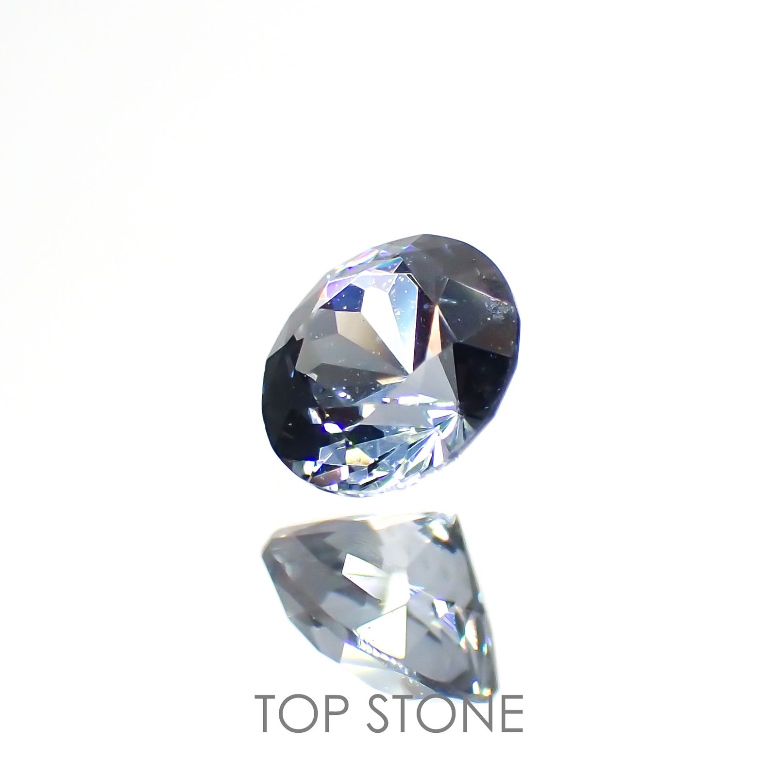 グレイッシュブルースピネル(宝石名スピネル) ビルマ産 0.31ct 識別済[211013475]4.1×4.1mm前後