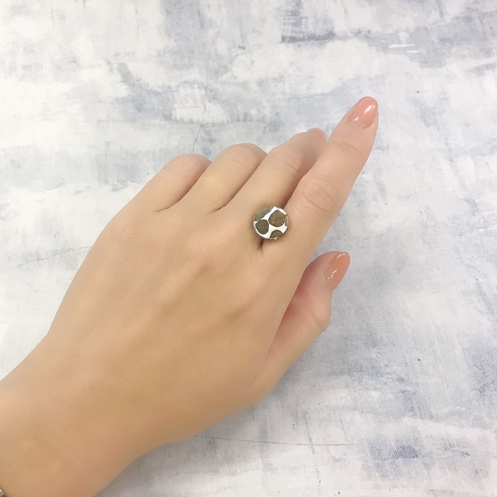 パラサイト隕石Sericho トリプレット 発見地：ケニア 4.28ct[220817527]12.2x12.1mm前後