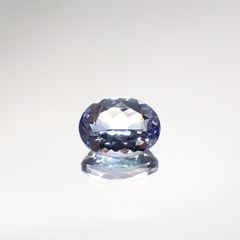 バイカラータンザナイト(宝石名タンザナイト) タンザニア産 1.544ct ソ付(彩珠)[210711819]8.1×6mm前後
