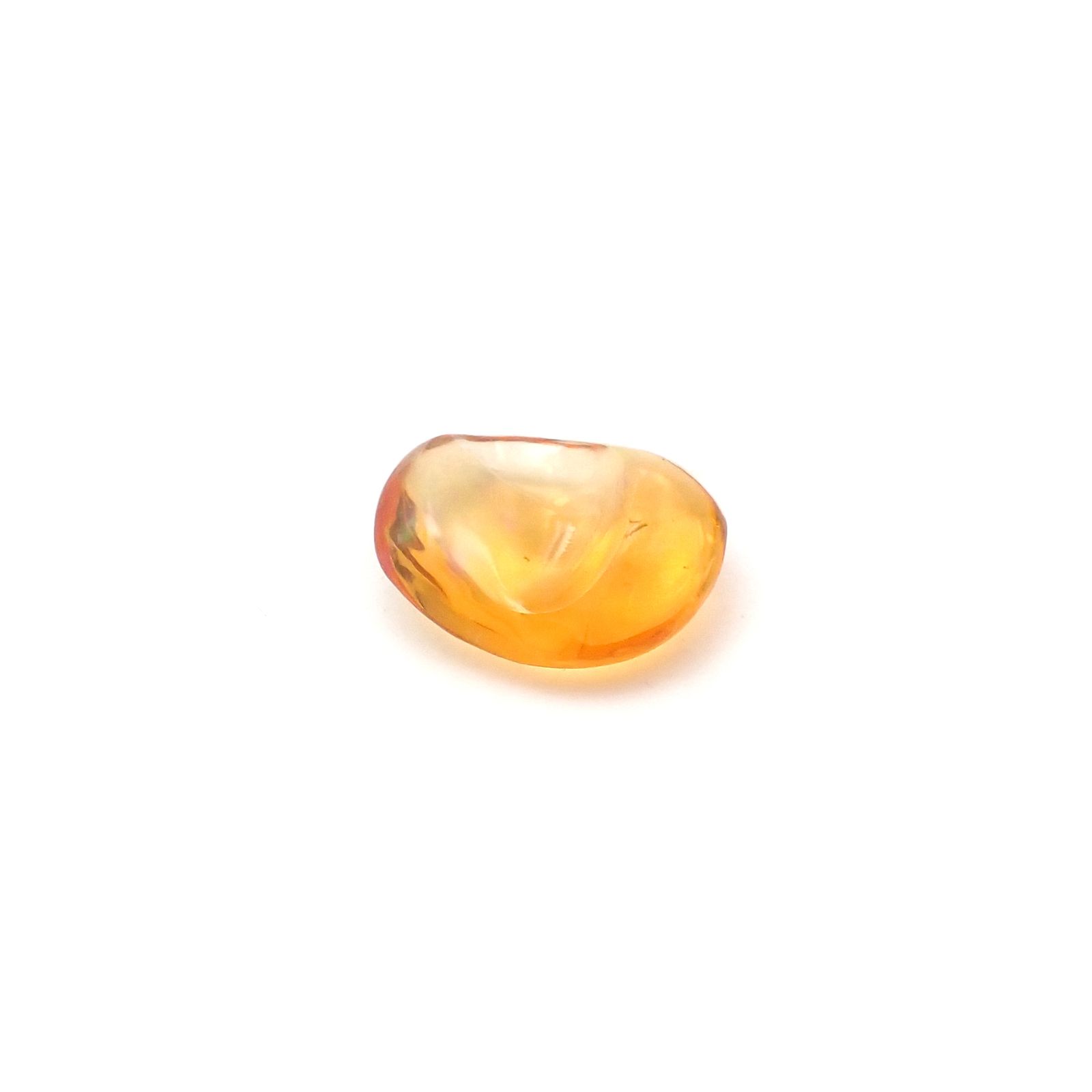 ファイヤーオパール 原石 メキシコ産 0.77ct [240125273]7.9x6.5mm前後