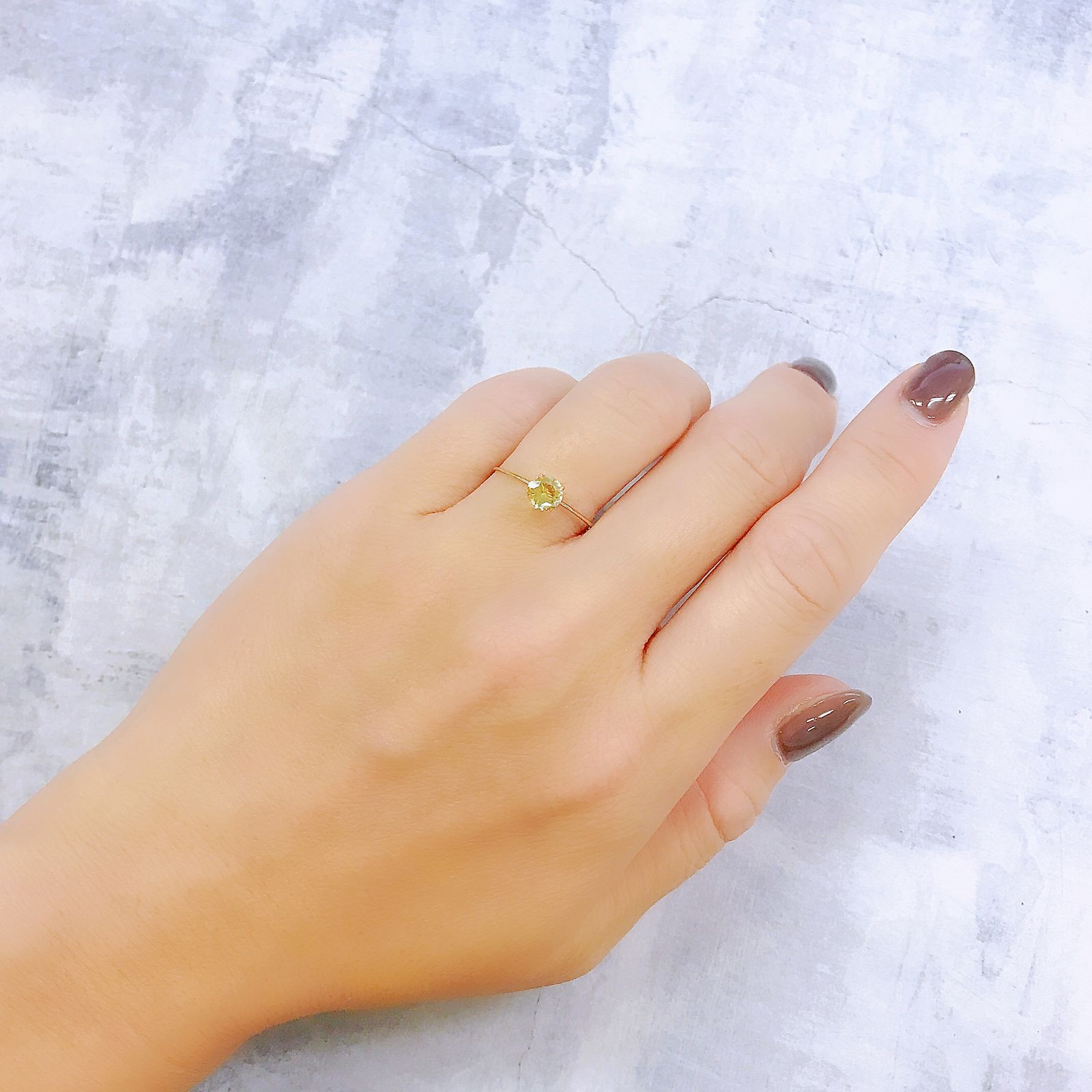 イエロースキャポライト(宝石名イエロー・スキャポライト)タンザニア産 0.45ct 識別済[220918025]5.1x5.1mm前後