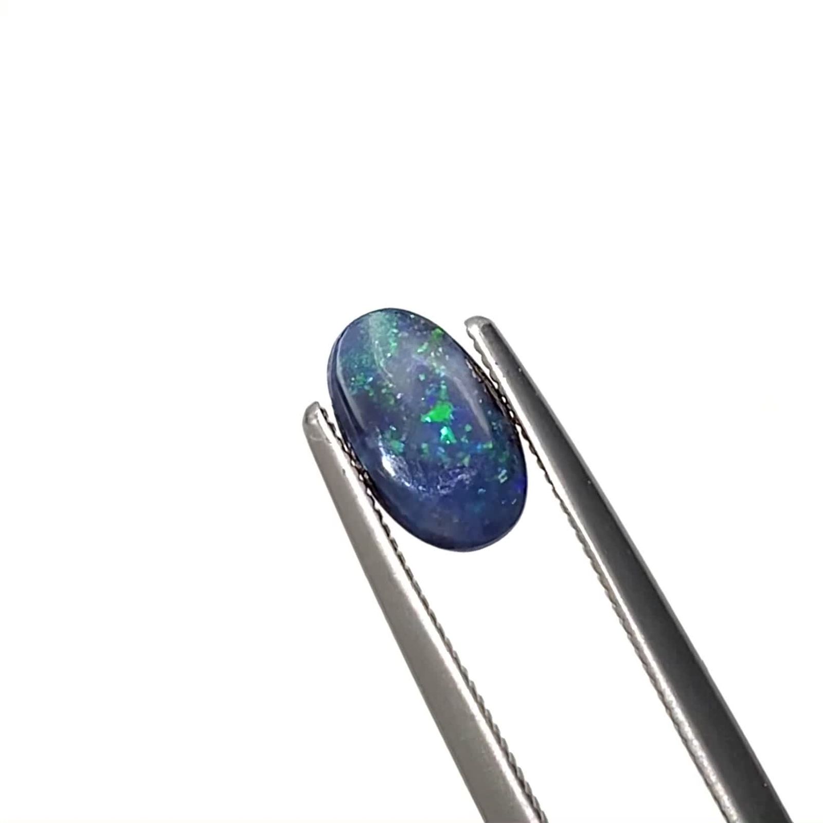 ボルダーオパール 原石磨き オーストラリア産 0.81ct / 7.9x4.7mm前後