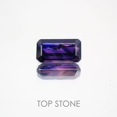 バイカラーサファイア(宝石名バイカラー・サファイア) タンザニア産 1.12ct 識別済[210710607]7.4×4mm前後