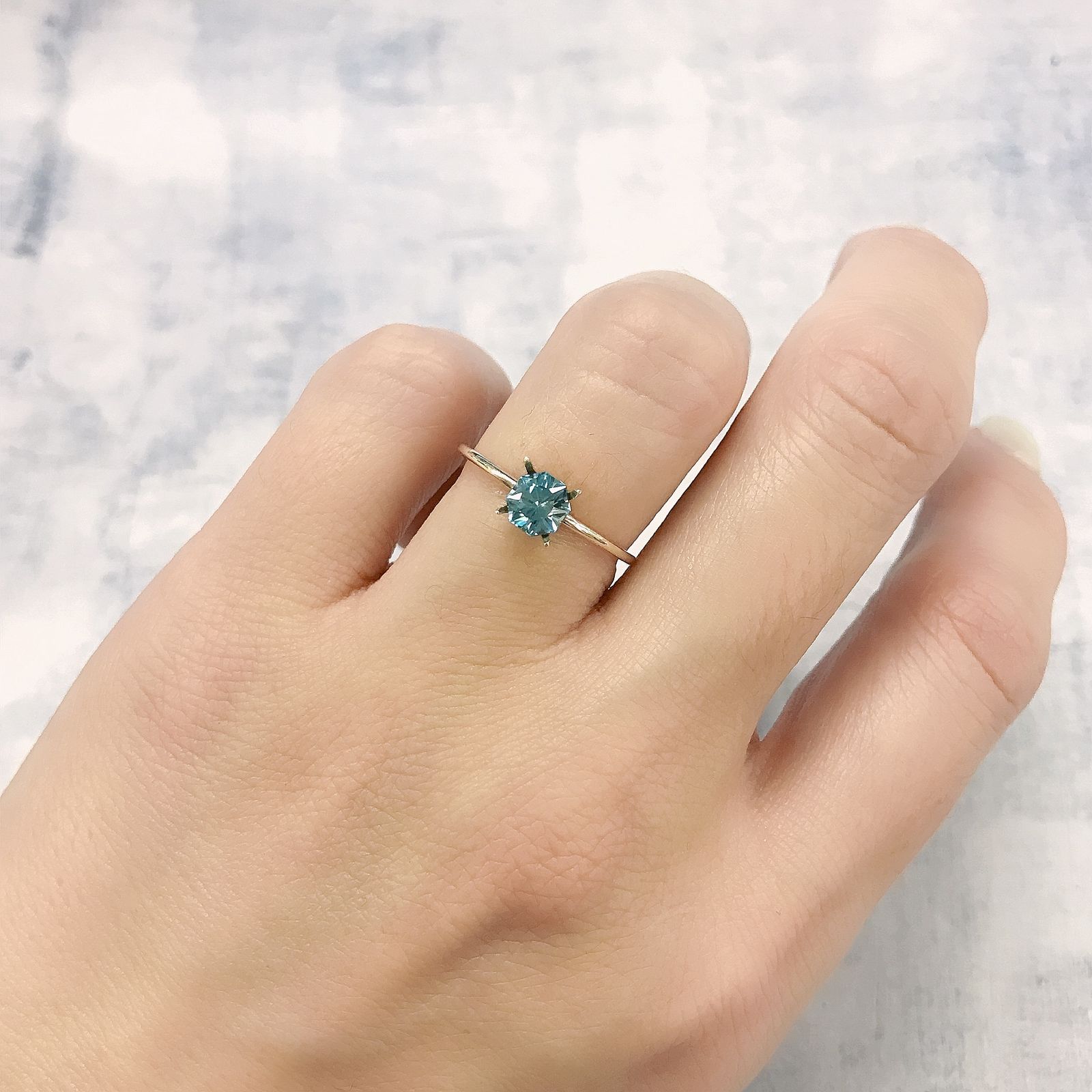 ◇オクタゴンカット◇ブルージルコン(宝石名ジルコン)カンボジア産 0.76ct 識別済[220113997]5x4.9mm前後