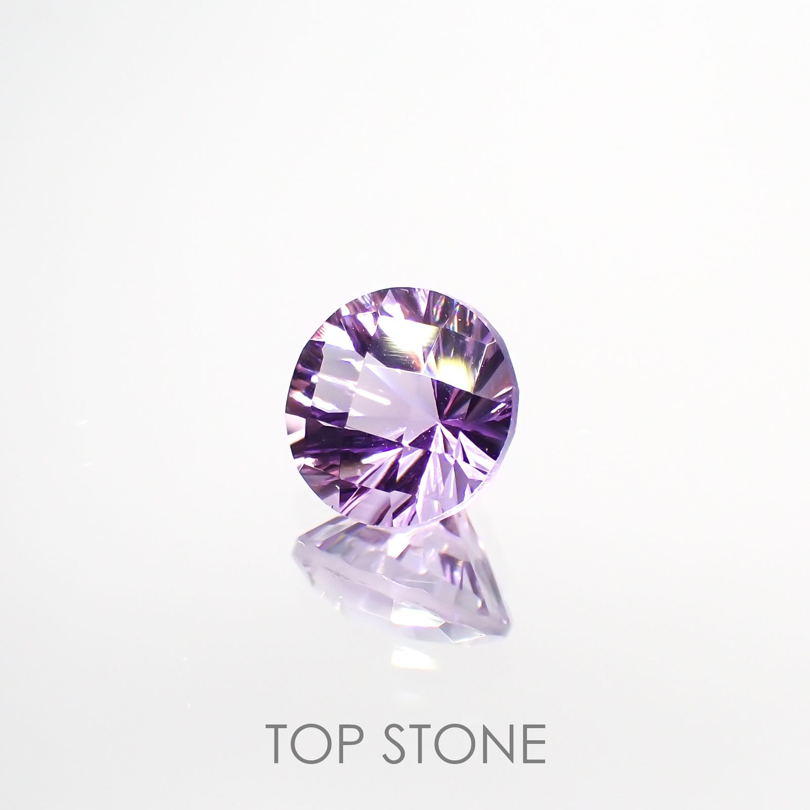 ◇チェッカーコンケーブカット◇アメジスト ブラジル産 ルース 1.25ct[210913031]7.1×7.1mm前後
