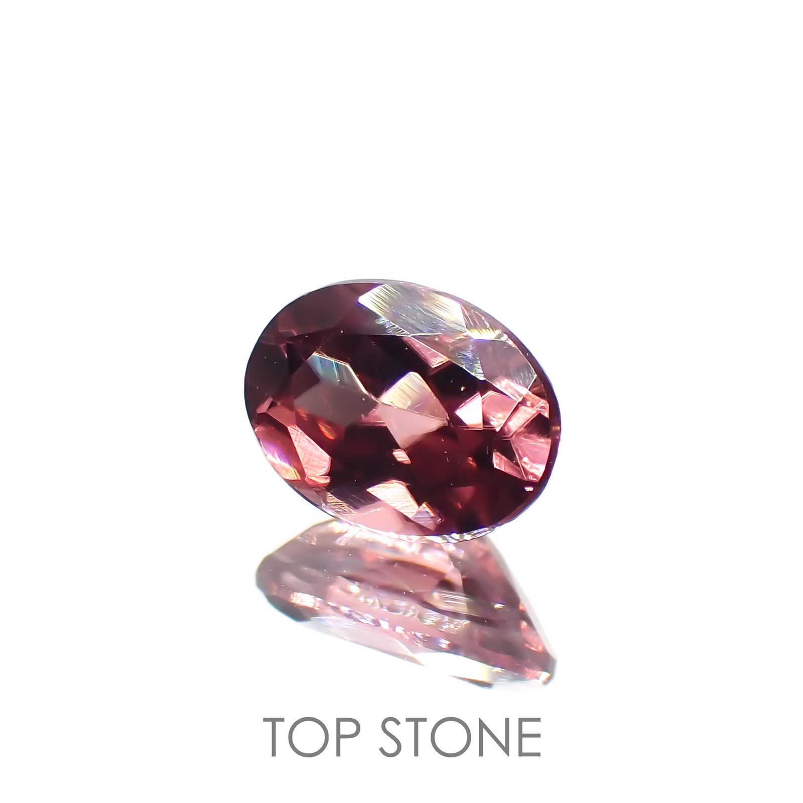 ピンクジルコン(宝石名ジルコン) スリランカ/カンボジア産 1.29ct 識別済[21029784]7.1×5.1mm前後