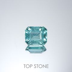 ブルーグリーンアパタイト(宝石名アパタイト)マダガスカル産 0.80ct 識別済[220515942]5.7x4.8mm前後