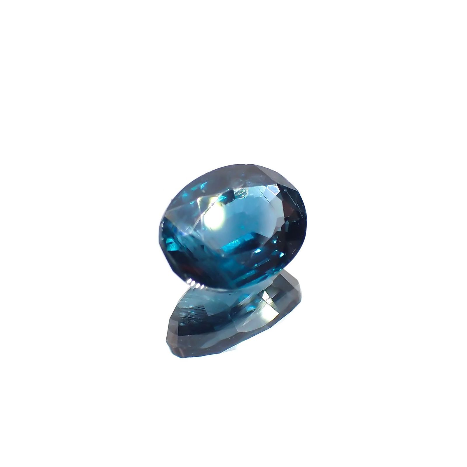 オーシャンブルーカイヤナイト(宝石名カイヤナイト) ネパール産 識別済 2.47ct / 8.8x6.7mm前後 [260610516]