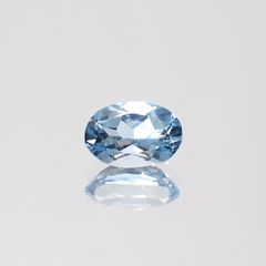 アクアマリン(宝石名アクアマリン)モザンビーク産 0.43ct 識別済[230421765]6.1x4.1mm前後