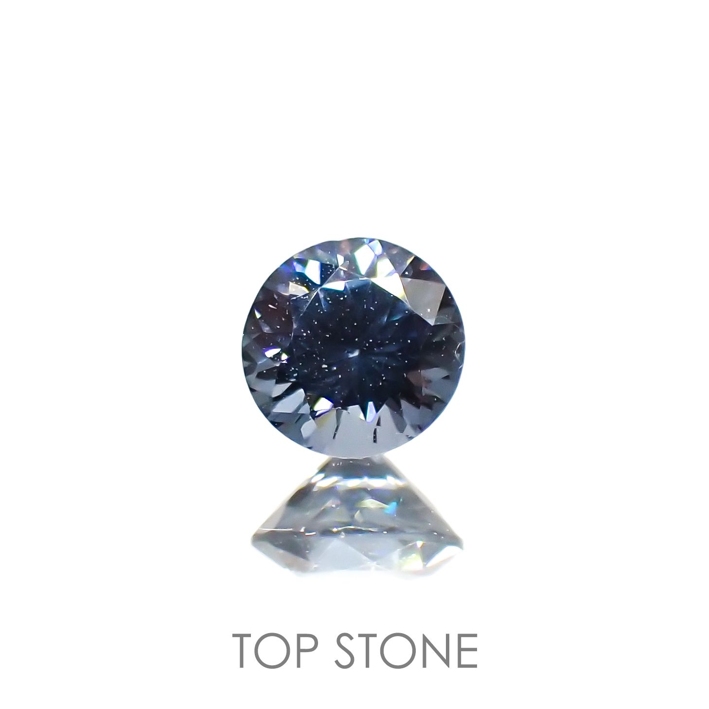 グレイッシュブルースピネル ビルマ産 ルース 0.39ct[210913144]4.4×4.4mm前後
