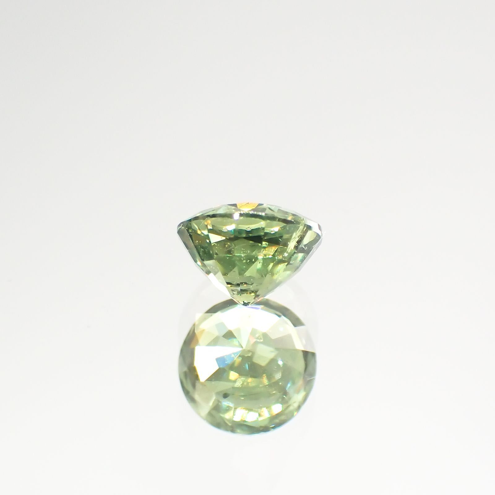 デマントイドガーネット(宝石名デマントイド・ガーネット) ナミビア産 0.78ct 識別済[210812793]5.1×5.1mm前後