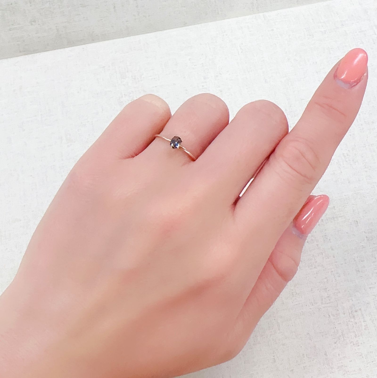 ブルーティント アキシナイト パキスタン産 0.23ct[230321057]4.4x3.4mm前後