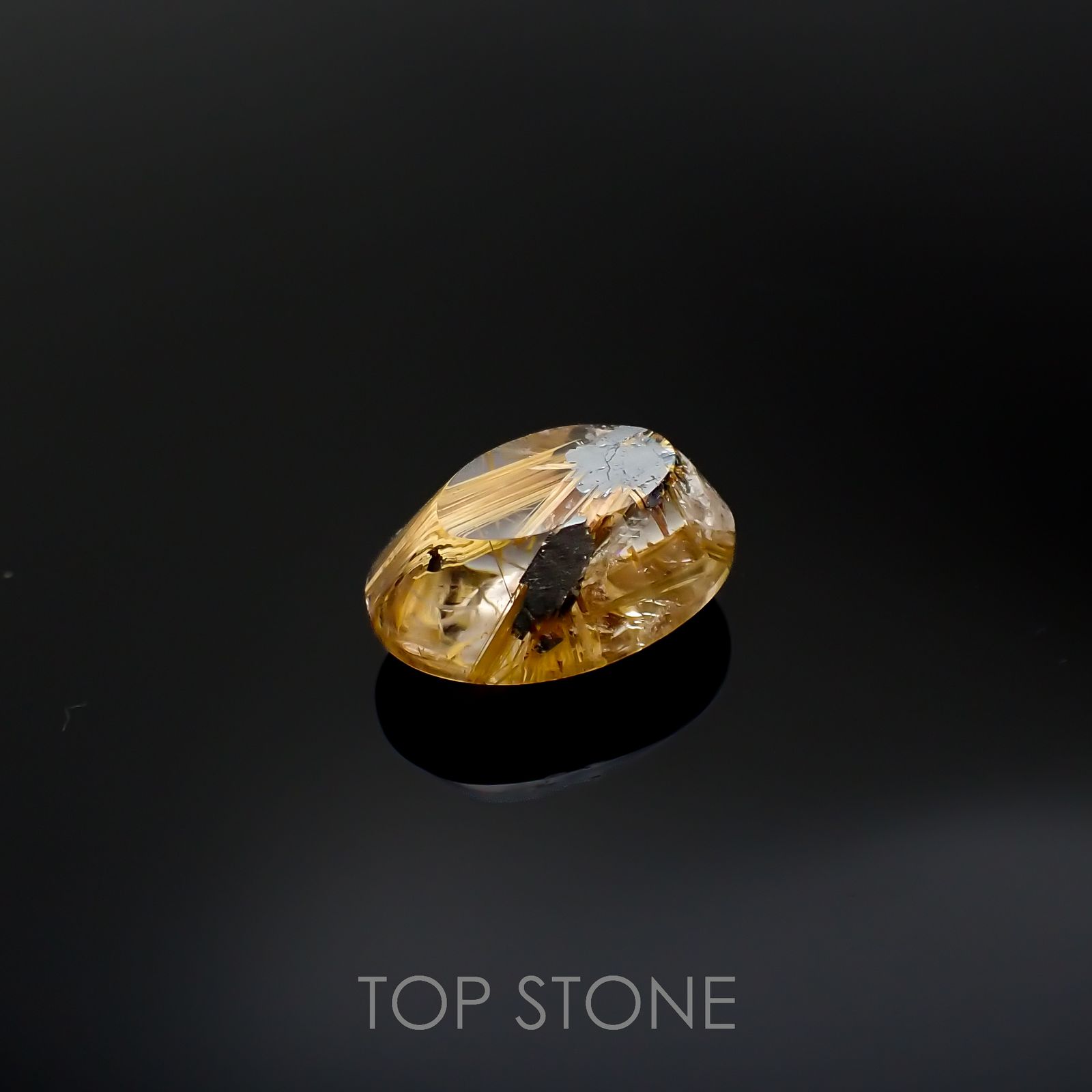 太陽ルチルクォーツ ブラジル産 15.70ct[220716737]18.7x14.2mm前後