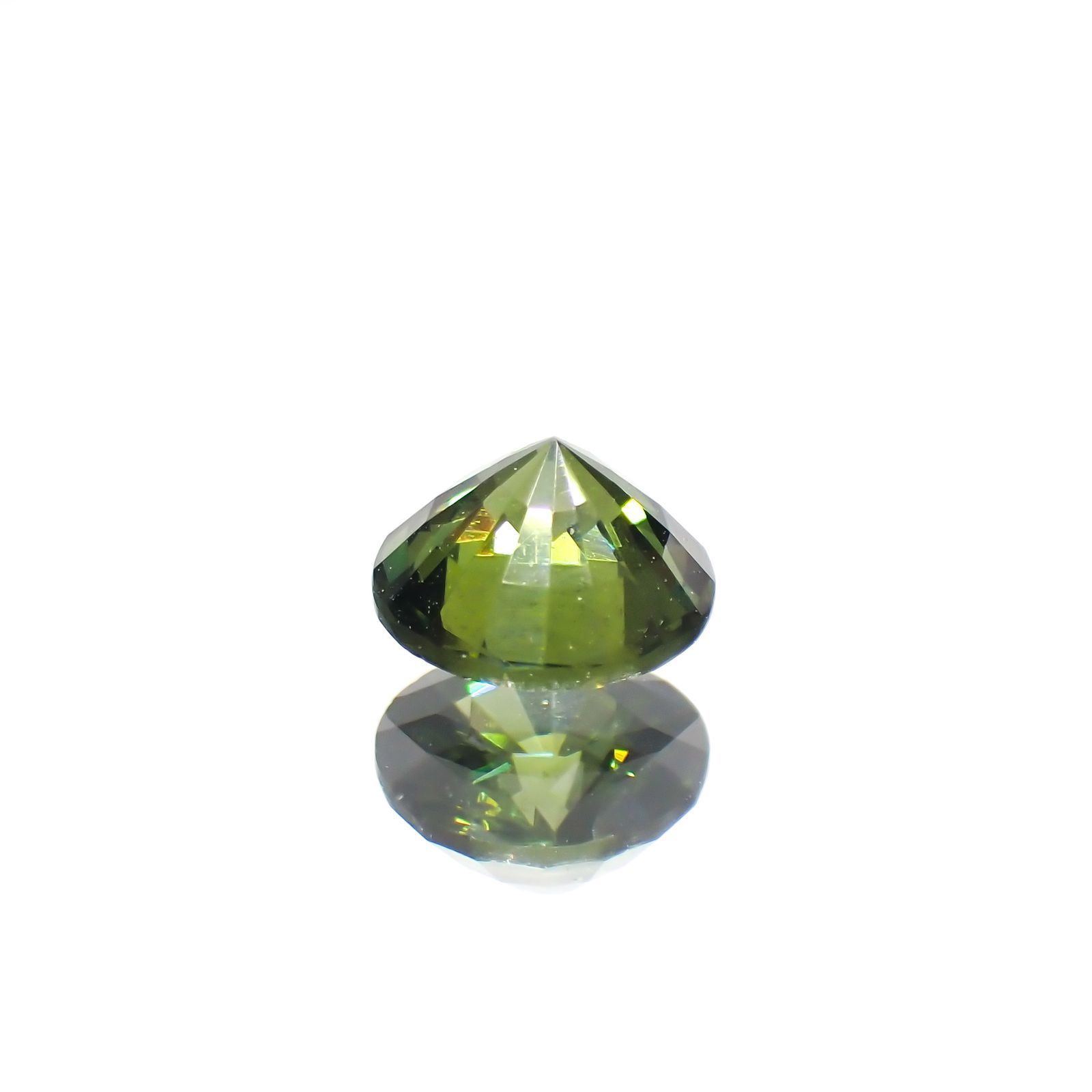 グリーンジルコン(宝石名ジルコン)スリランカ/カンボジア産 0.64ct 識別済[220114900]5x5mm前後