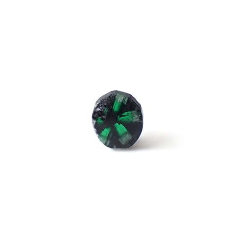 逆トラピッチェエメラルド(宝石名エメラルド)コロンビア産 識別済 0.39ct / 5x4.6mm前後 [260424417]