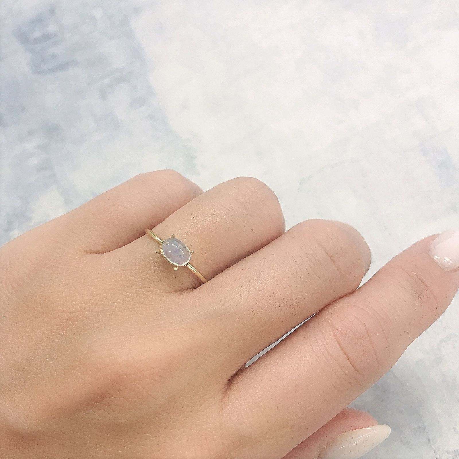 ウォーターオパール メキシコ産 0.49ct[220616402]6.3x4.5mm前後
