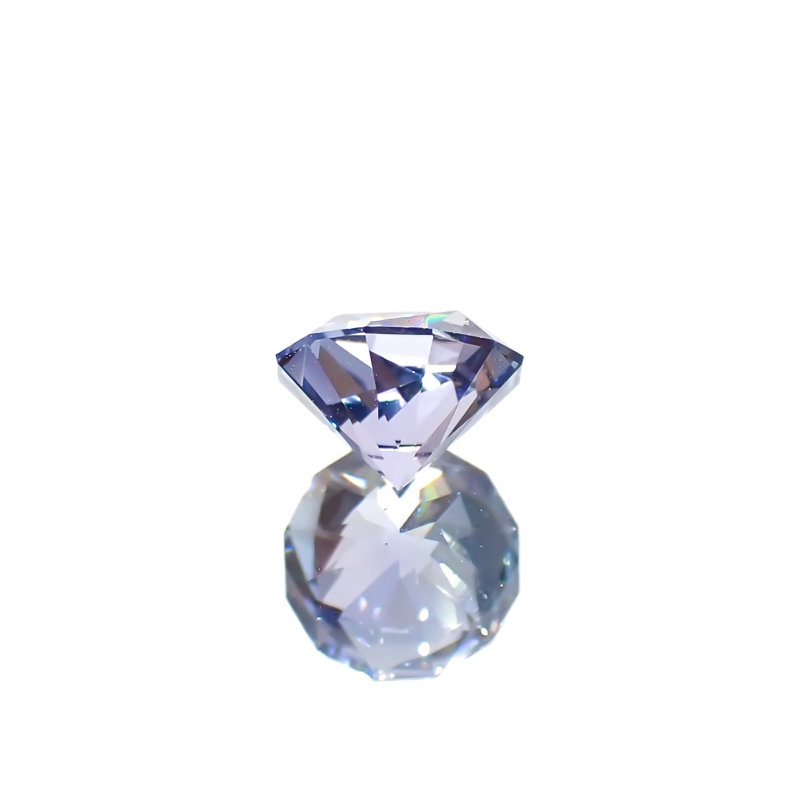 ◇カスタムカット◇バイカラータンザナイト 非加熱 タンザニア産 0.68ct [241029374]5.8x5.7mm前後