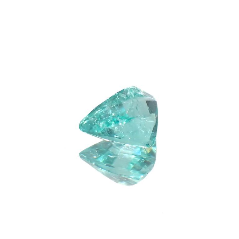 パライバトルマリン(宝石名トルマリン/別名パライバ・トルマリン)ブラジル・パライバ州バターリャ鉱山産 0.28ct 識別済[221018806]3.8x4.9mm前後