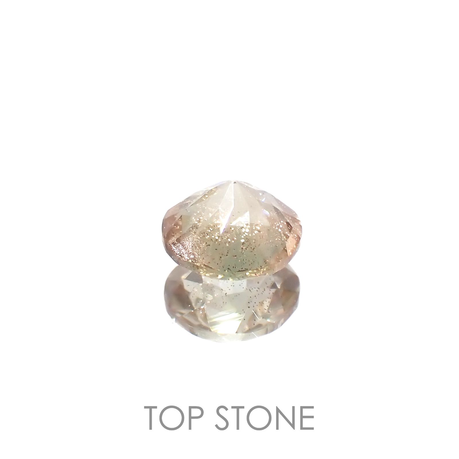 バイカラーオレゴンサンストーン アメリカ・オレゴン州産 0.78ct[230220680]6.1x6mm前後