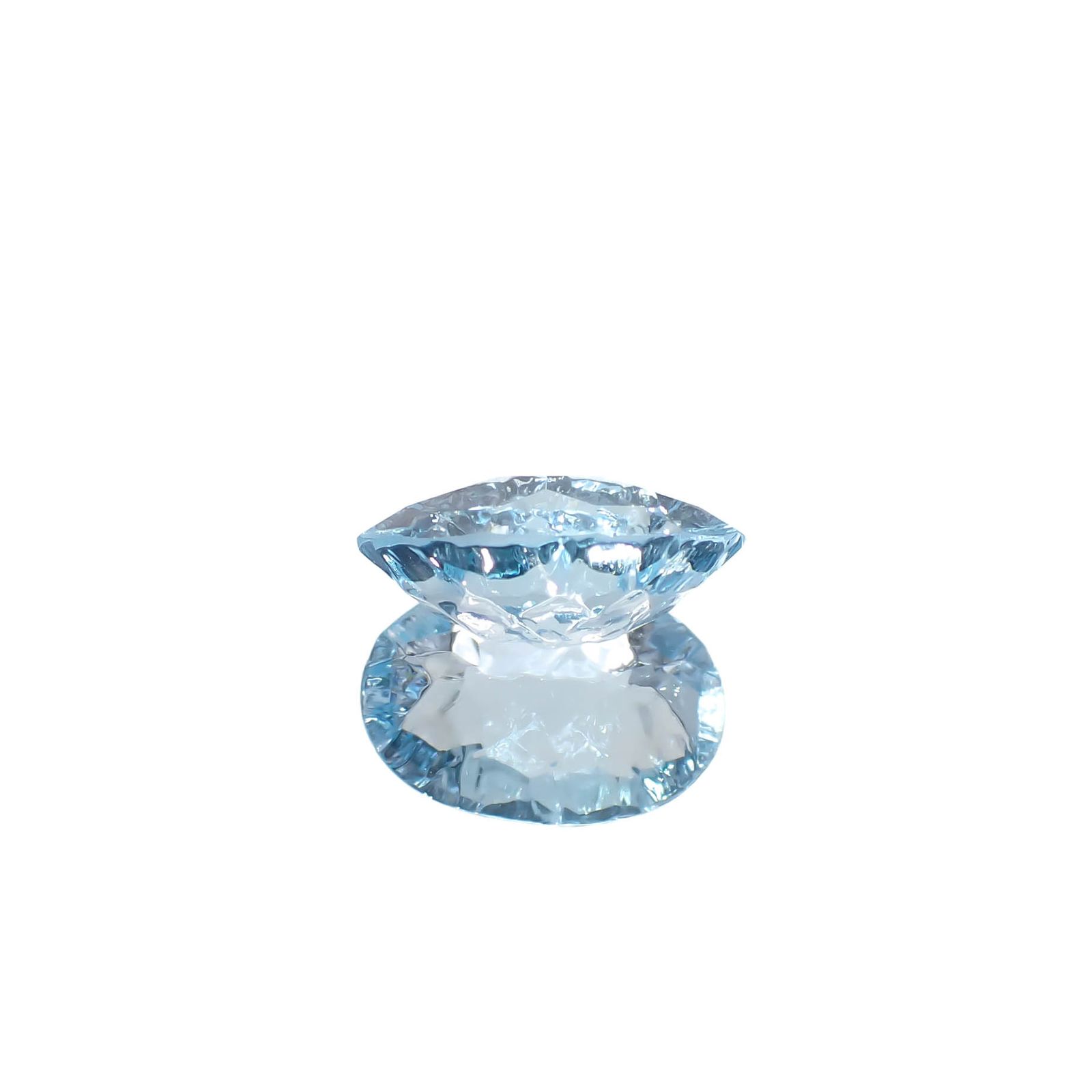 ◇カスタムカット◇ブルートパーズ ブラジル産 3.66ct [241029251]12x8mm前後
