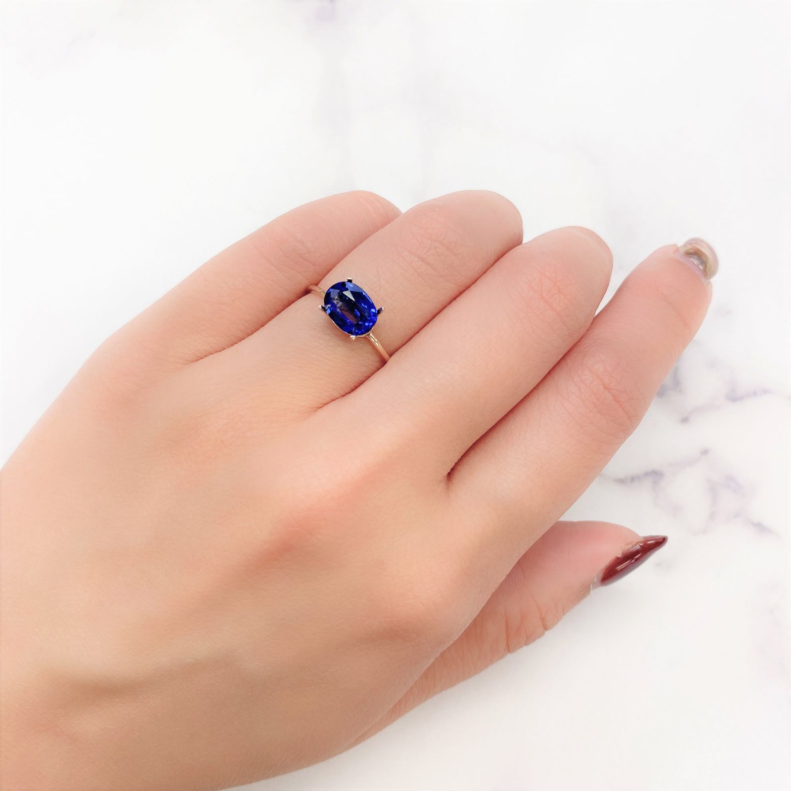 カイヤナイト(宝石名カイヤナイト) ネパール産 1.57ct 識別済[20052602]7.9×6mm前後