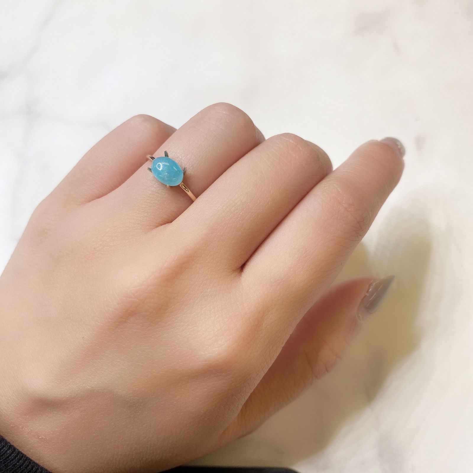 ヘミモルファイト(宝石名ヘミモルファイト) コンゴ産 1.36ct 識別済[211013283]7.9×5.9mm前後