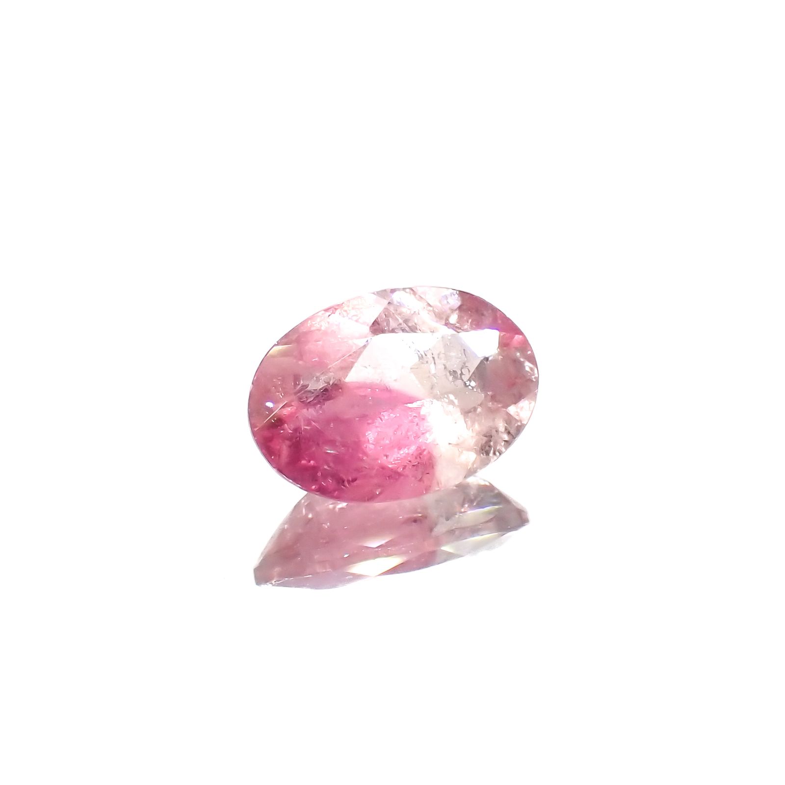 ピンククリスタルトルマリン(宝石名ピンク・トルマリン)コンゴ民主共和国産 1.26ct 識別済[230823227]8.8x6.2mm前後