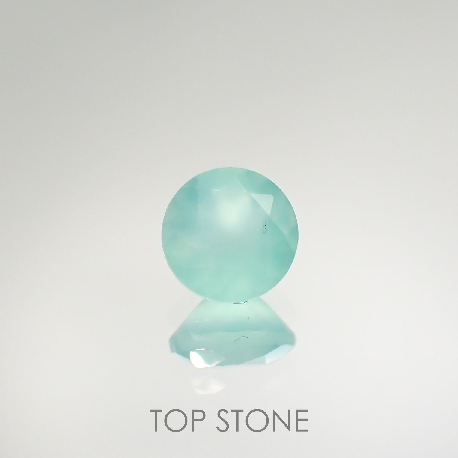 アクアプレーズ(宝石名ブルー グリーン・カルセドニー) 南アフリカ産 0.88ct 識別済[210912344]6.1×6.1mm前後