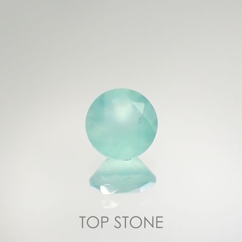 アクアプレーズ(宝石名ブルー グリーン・カルセドニー) 南アフリカ産 0.88ct 識別済[210912344]6.1×6.1mm前後