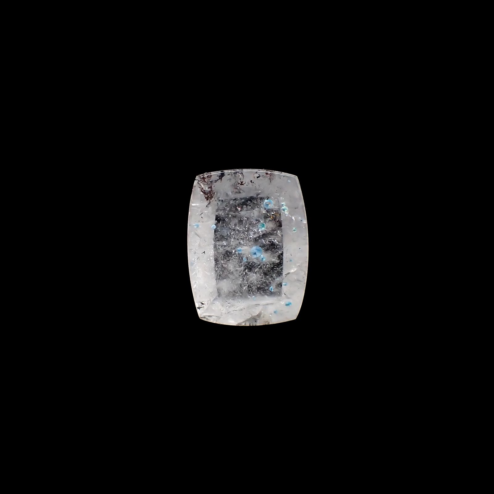 パライバクォーツ(宝石名ギラライト イン クォーツ)ブラジル産 7.83ct 識別済[231024035]15.3x11.8mm前後