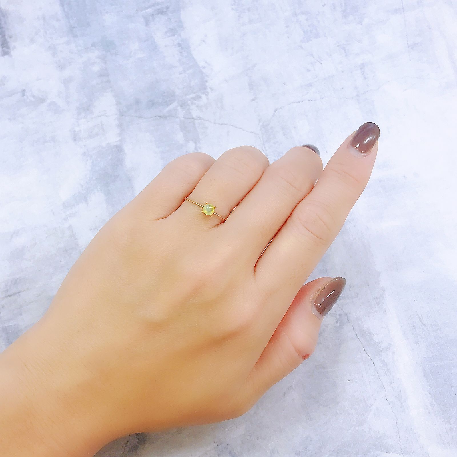 クリソベリルキャッツアイ スリランカ産 0.31ct[221018250]3.8x3.8mm前後