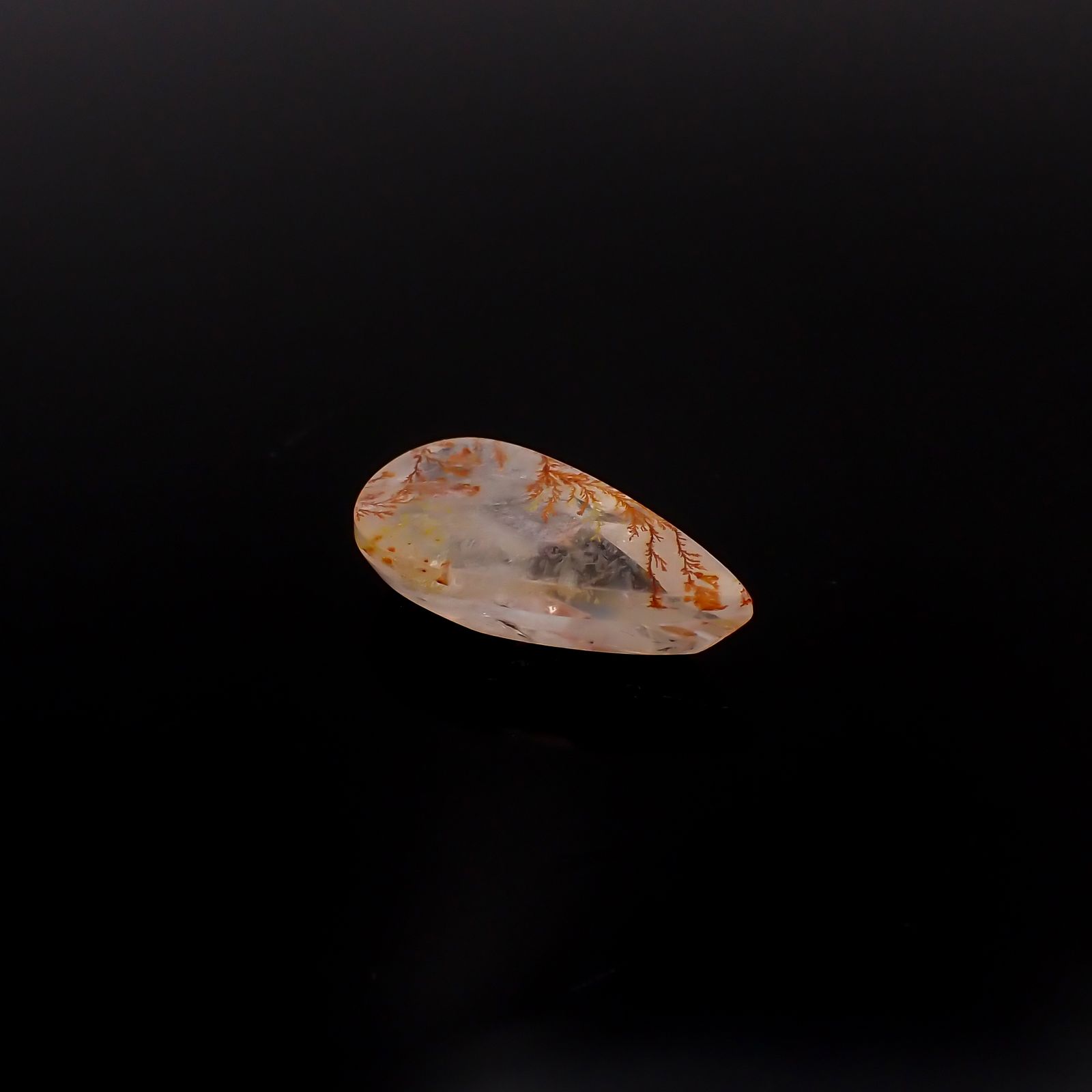 レッドデンドリチッククォーツ ブラジル産 10.88ct[231225084]22.3x11.5mm前後