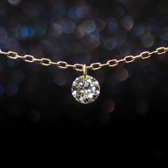◇La terre(ラ・テール)◇K18ダイヤモンドチャーム TTLC/SI (宝石名ダイアモンド) 0.142ct 識別済[220115345]3.1x3.1mm前後