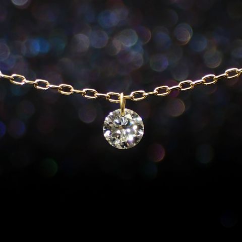 ◇La terre(ラ・テール)◇K18ダイヤモンドチャーム TTLC/SI (宝石名ダイアモンド) 0.142ct 識別済[220115345]3.1x3.1mm前後
