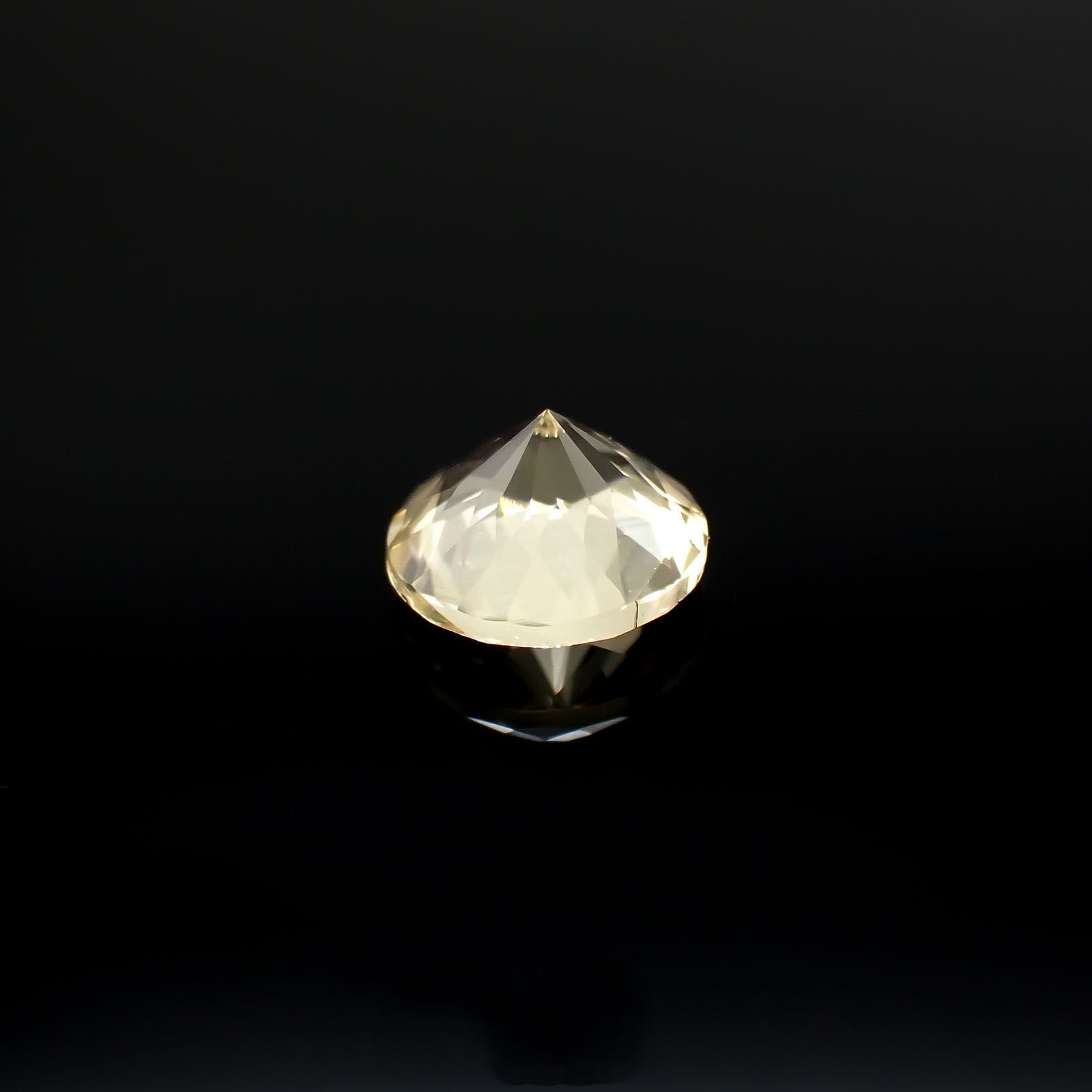 イエロースキャポライト(宝石名イエロー・スキャポライト)タンザニア産 0.45ct 識別済[220918025]5.1x5.1mm前後