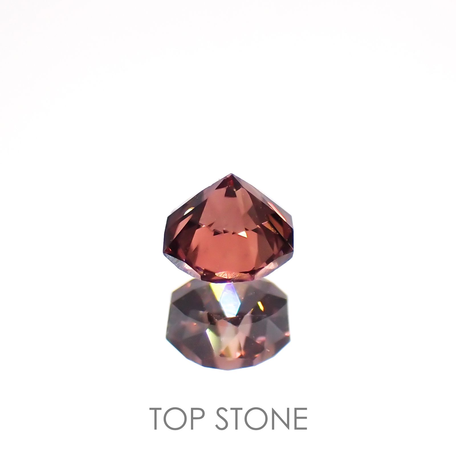 ◇オクタゴンカット◇ピンクジルコン(宝石名ジルコン)スリランカ/カンボジア産 0.43ct 識別済[220114929]3.9x3.8mm前後