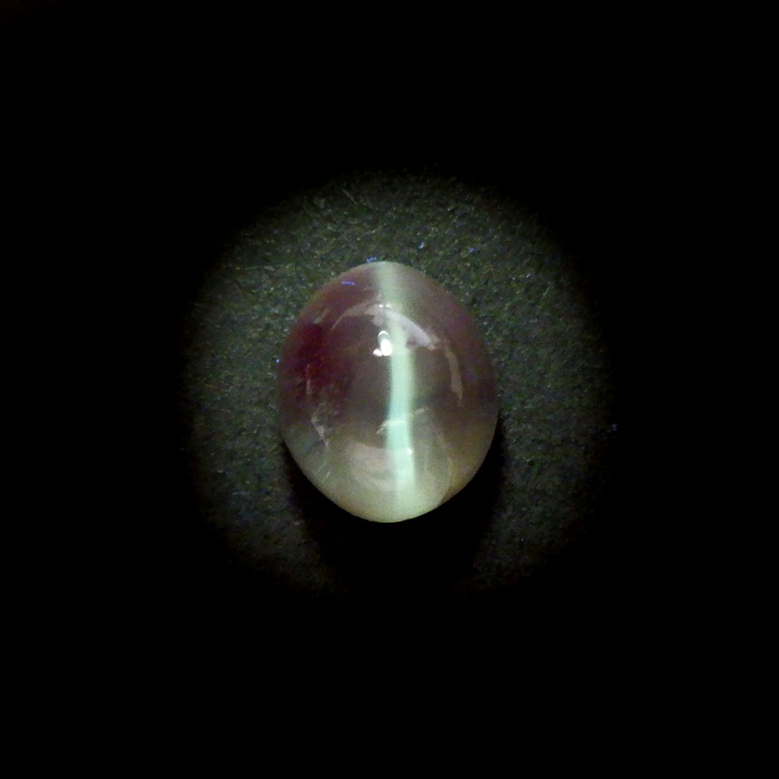アレキサンドライトキャッツアイ(宝石名アレキサンドライト/キャッツアイ)ブラジル産 1.11ct GIA鑑付[230522279]6.01x5.14mm前後
