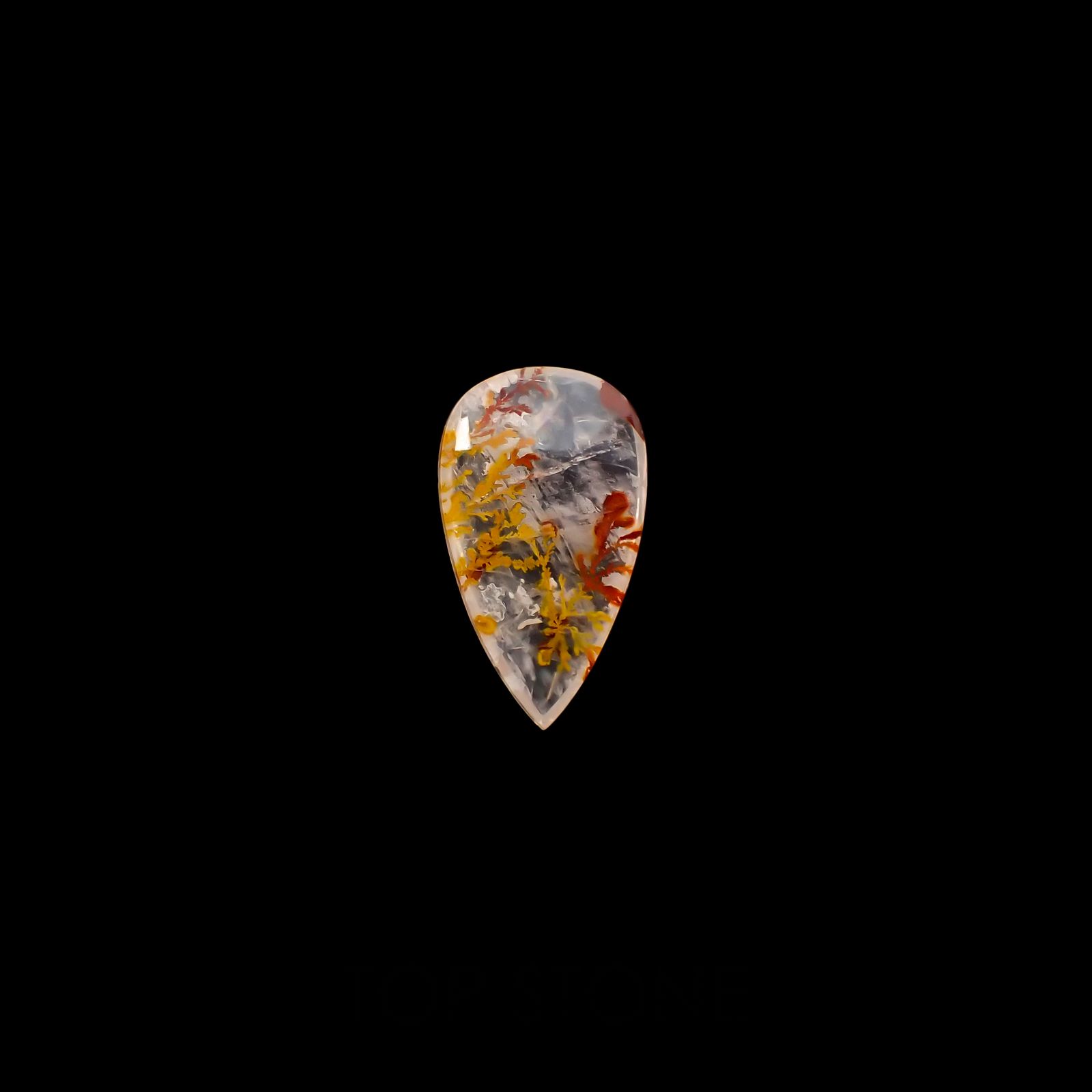 レッドデンドリチッククォーツ ブラジル産 19.22ct[230321120]29.1x16.7mm前後