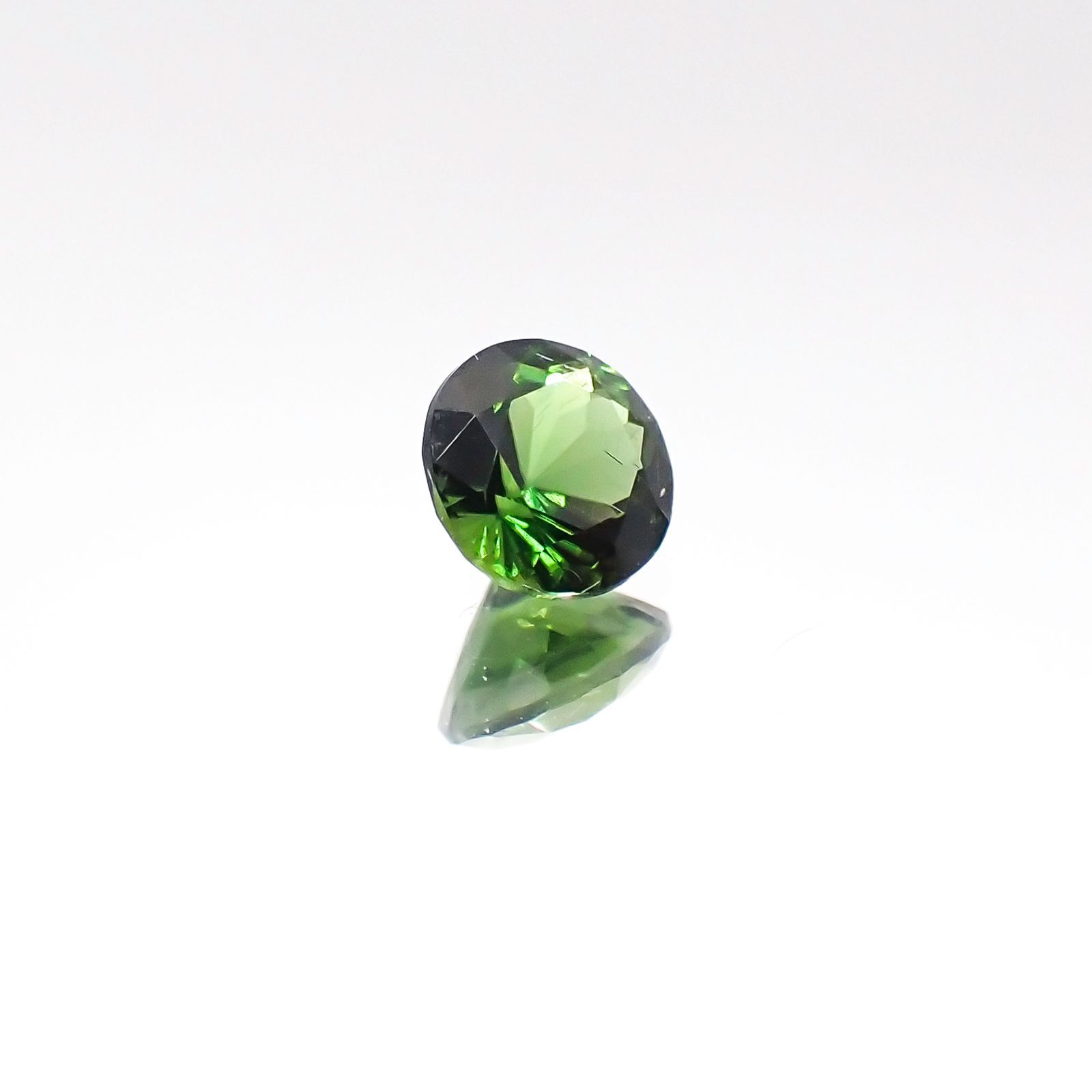 クロムトルマリン(宝石名クロム・トルマリン)タンザニア産 0.34ct 識別済[230823069]4.5x4.4mm前後