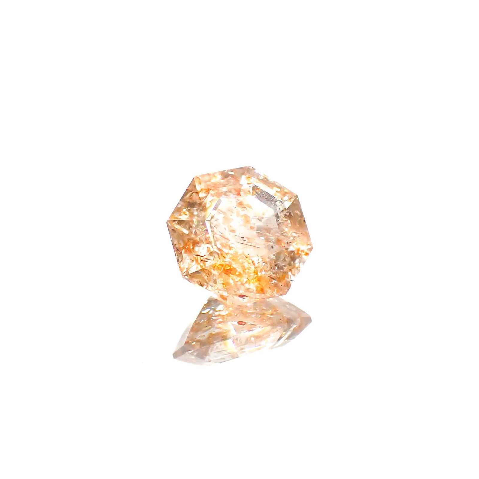 ◇オクタゴンカット◇イリュージョンサンストーン タンザニア産 0.88ct / 6.5x6.4mm前後 [230320950]