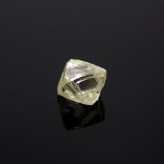 ソーヤブルダイヤモンド 原石(成長丘あり/Growth Hillock) ※通し穴あり(宝石名ダイアモンド) 0.33ct 識別済[230923450]4.3x4.2mm前後