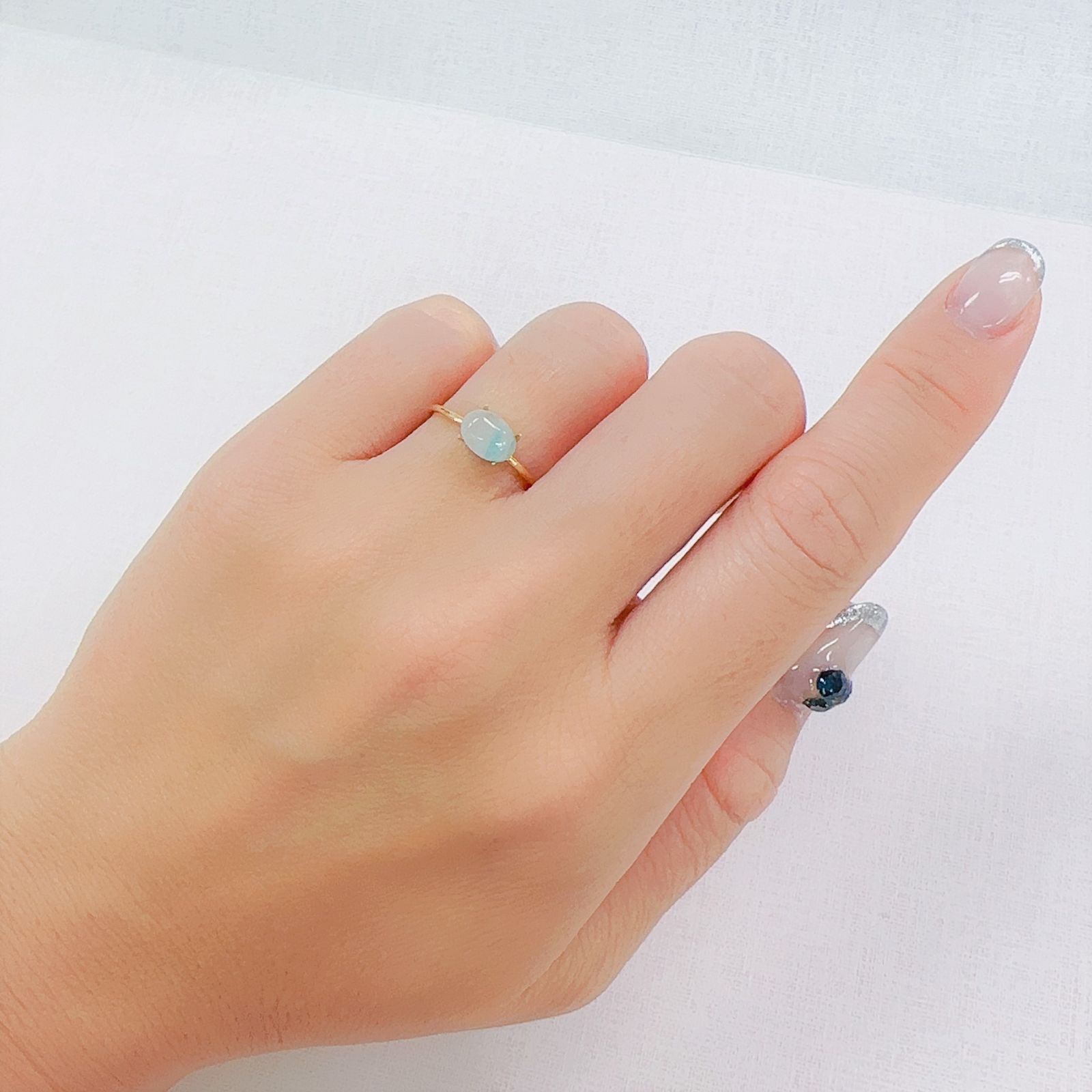 パライバトルマリンインクォーツ ブラジル産 0.83ct[230622389]7.1x5.1mm前後