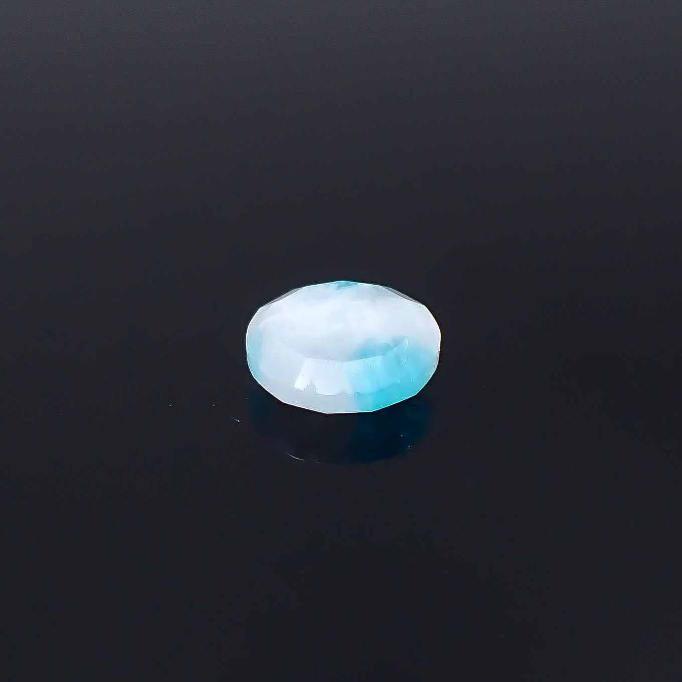 ◇リバーシブル◇パライバトルマリンインクォーツ ブラジル産 0.99ct / 7.1x7.1mm前後 [251231450]