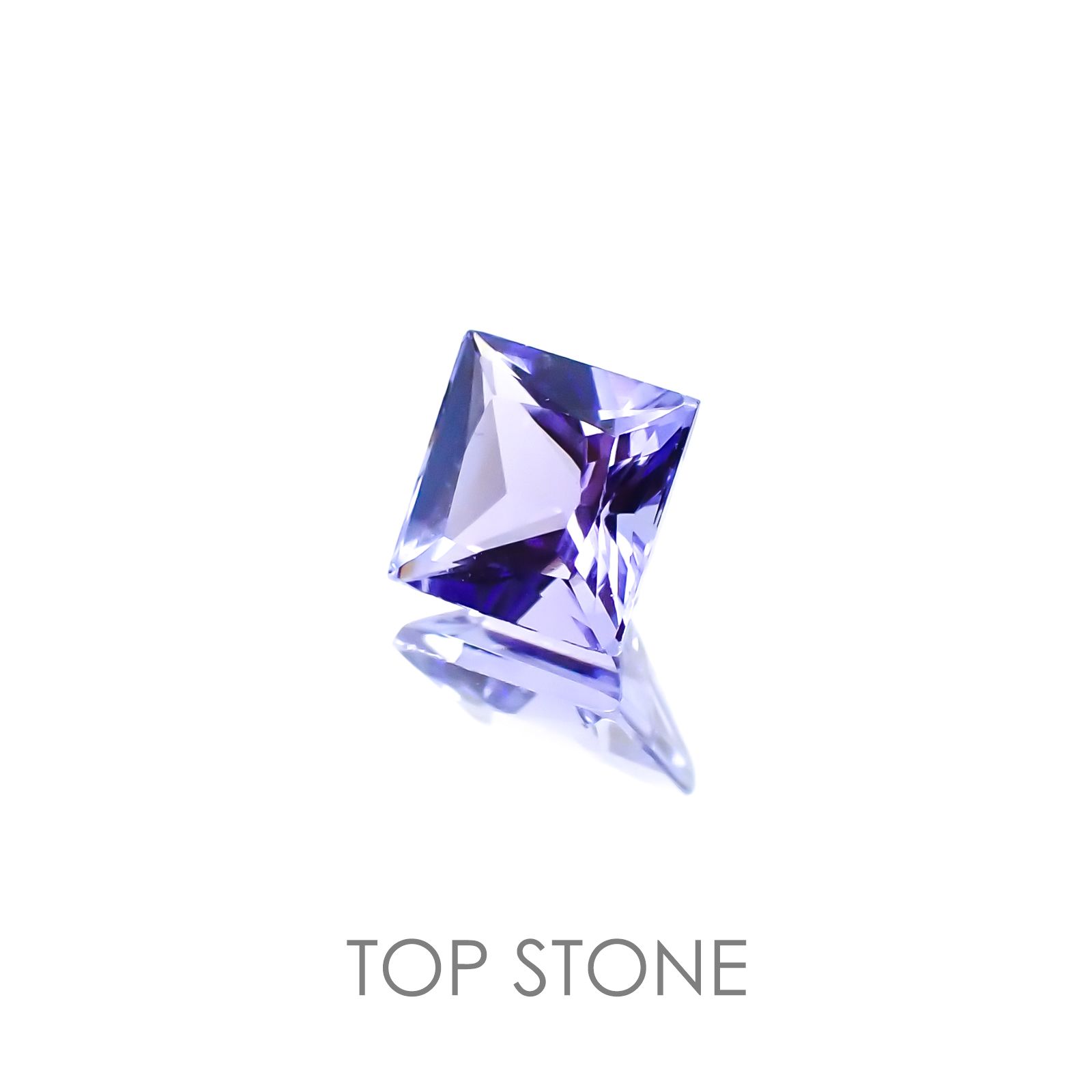 ◇プリンセスカット◇タンザナイト(宝石名タンザナイト) タンザニア産 0.75ct 識別済[21018264]5.2×5.2mm前後