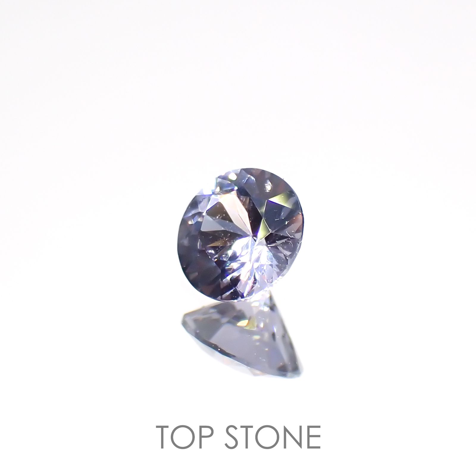 グレイッシュブルースピネル(宝石名スピネル)ビルマ/マダガスカル産 0.35ct 識別済[220516055]4.5x4.4mm前後