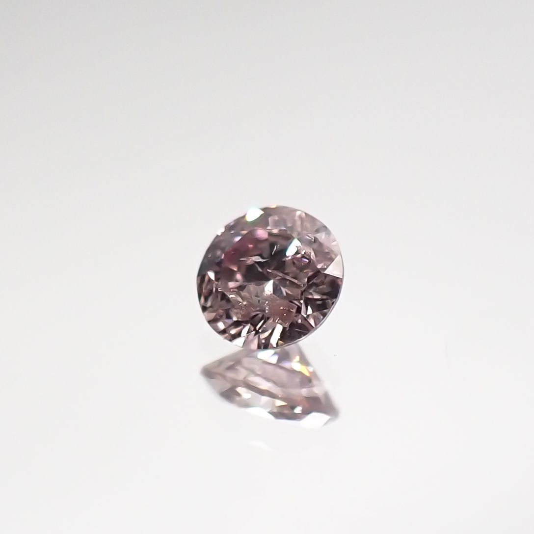ピンクダイヤモンド(宝石名ダイヤモンド) I-2 / FANCY LIGHT BROWNISH PINK 0.097ct ソ付(CGL)[210711781]2.9×2.9mm前後