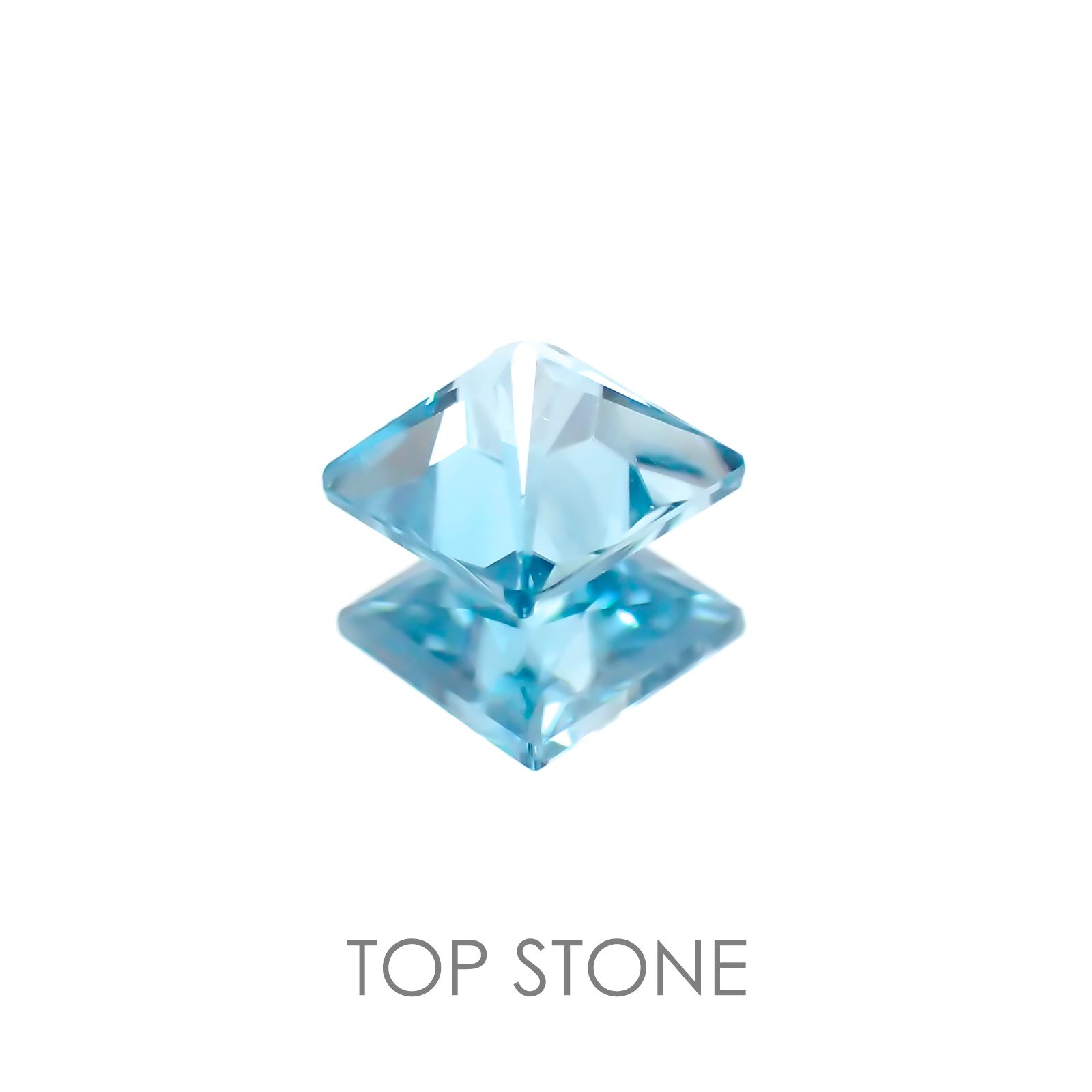 ◇プリンセスカット◇ブルージルコン(宝石名ジルコン) カンボジア産 1.04ct 識別済[21017933]5.1×5.1mm前後