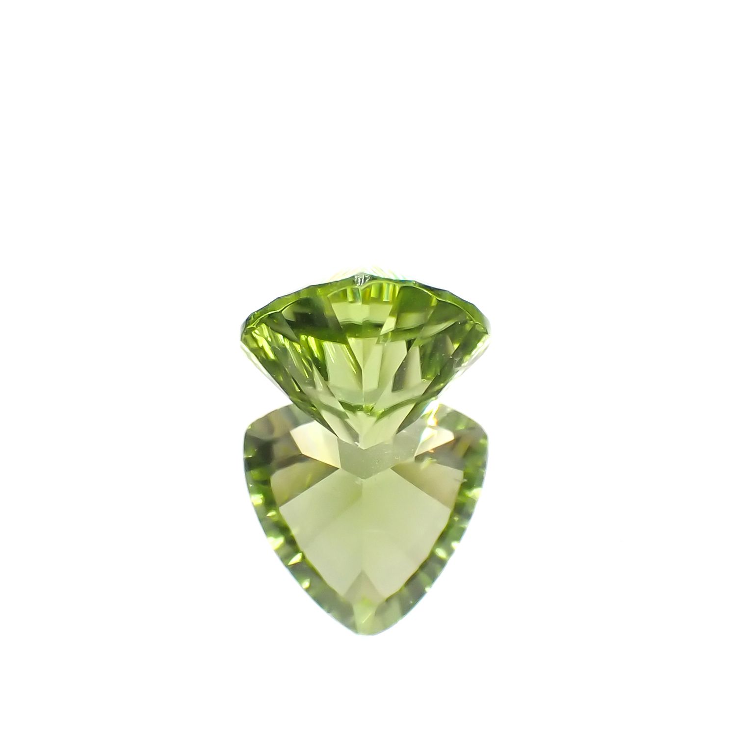 ◇コンケーブカット◇ペリドット 中国産 1.25ct[230622289]7x7.1mm前後